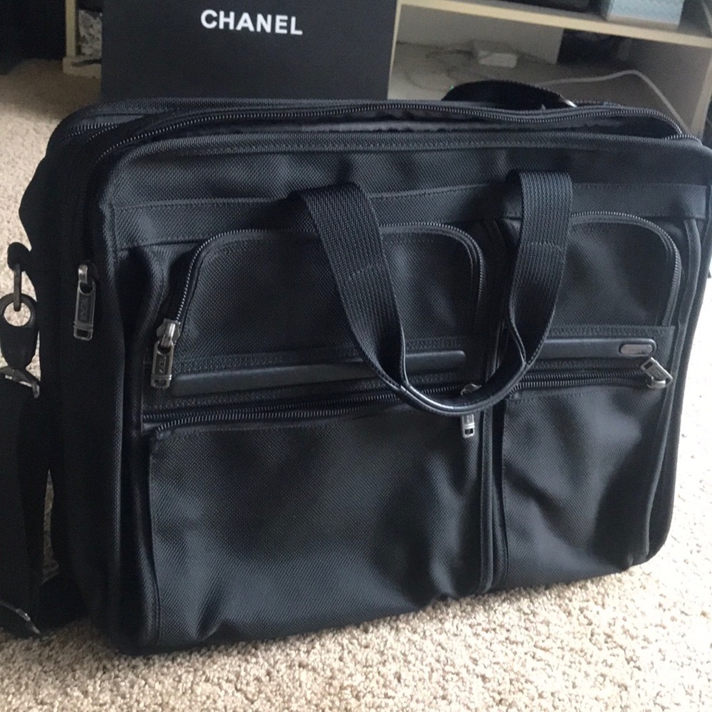 Tumi Alpha Nylon Computer Portfolio Briefcase Bag Gem